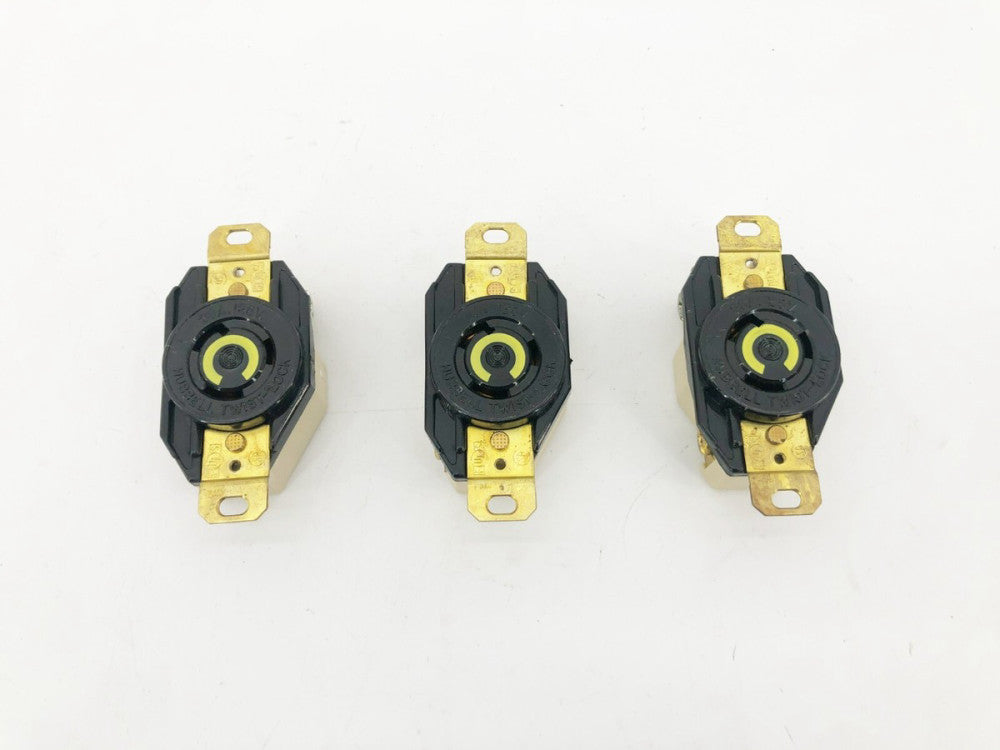 Lot of 3 New Hubbell HBL2310 Twist Lock Receptacles 20A 125V