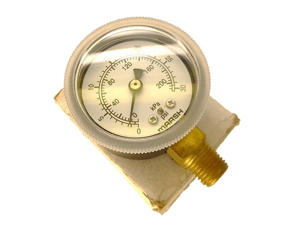 Marsh  J1442  Pressure Gauge 0-30 PSI 2" 1/4" NPT  NEW IN BOX