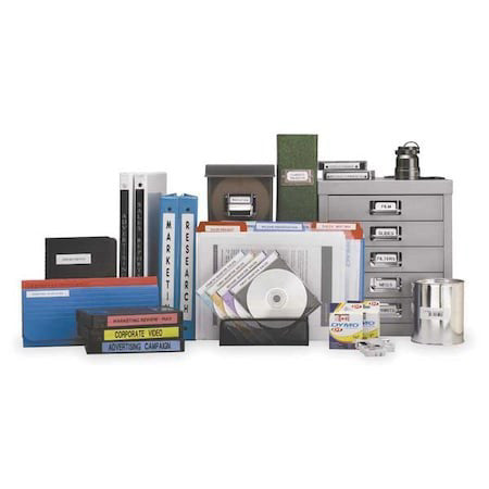 Dymo 18482 Label Tape Cartridge, Black/White, Labels/Roll: Continuous