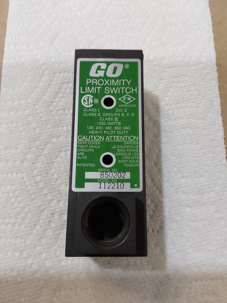 GO PROXIMITY SWITCH, 112210, 1250 WATTS, HEAVY PILOT DUTY