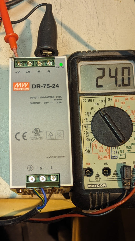 MEAN WELL DR-75-24 24VDC 3.2A 75W Power Supply Tested & Working