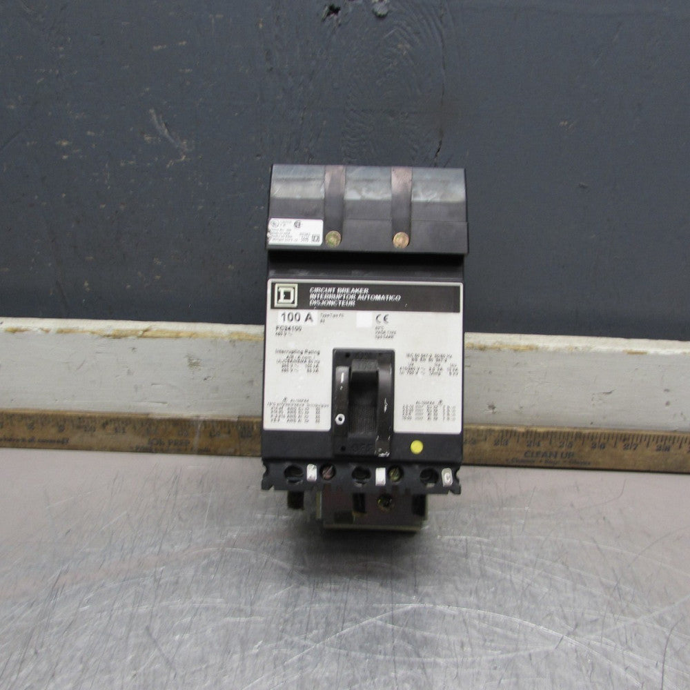 SQUARE D FC34100 , I-LINE CIRCUIT BREAKER ,3P/480V/100A, CLEAN! MAKE OFFER!