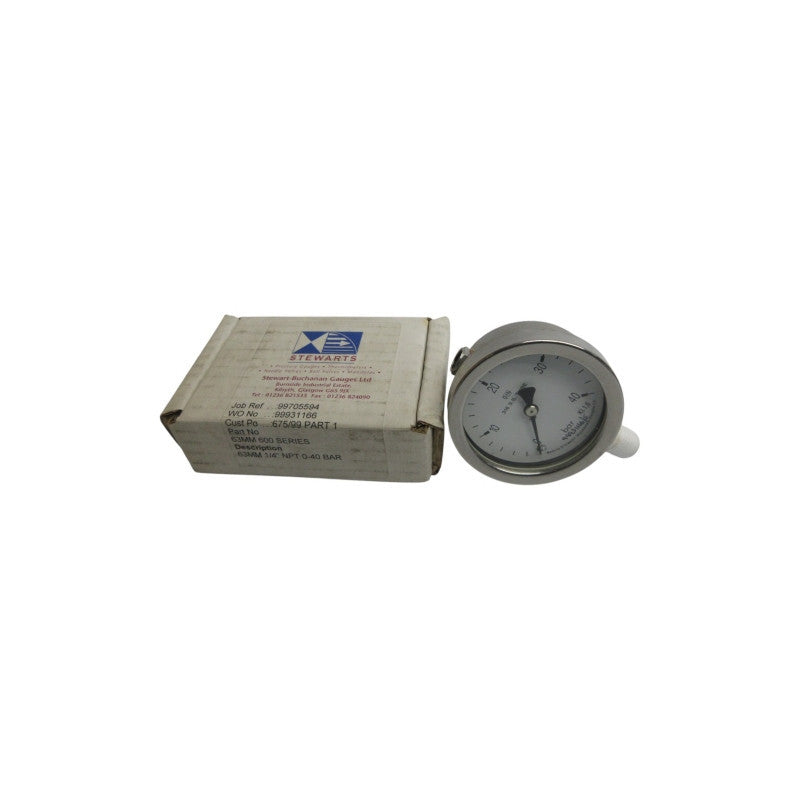 STEWARTS 63MM 1/4" NPT 0-40 NSMP