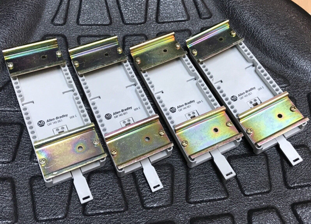 Lot of 4 Allen Bradley 140-DC1 DIN Rail Adapter Plate