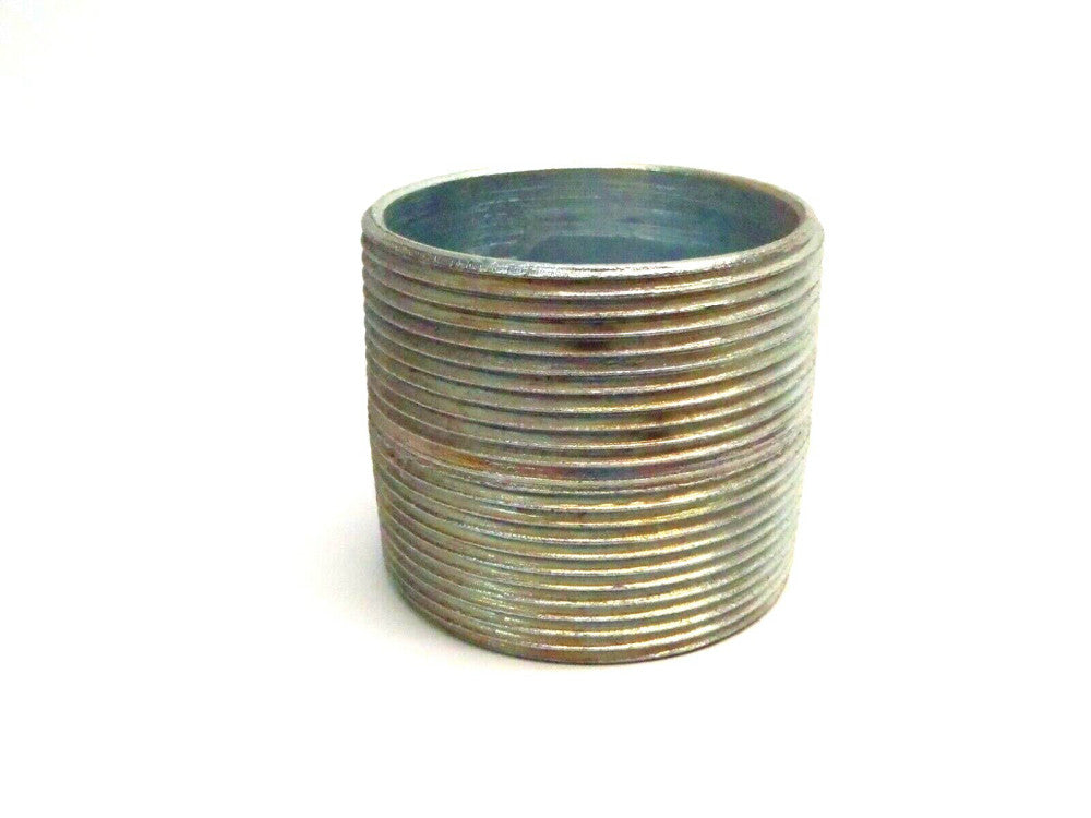 2 Inch ID Steel Zinc Plated Threaded Conduit Nipple 2.3 Inch OD 2 Inch Height
