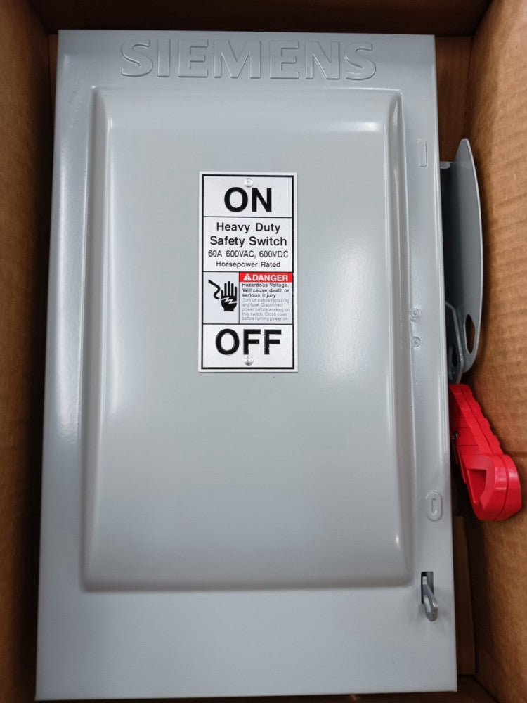 New Siemens HF362N 60 amp Fusible Safety Switch  3P 600 Vac