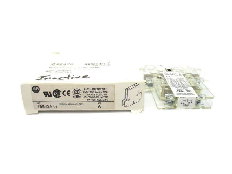 ALLEN BRADLEY 195-GA11 SER. A 600V 1.2A (WH) NSMP