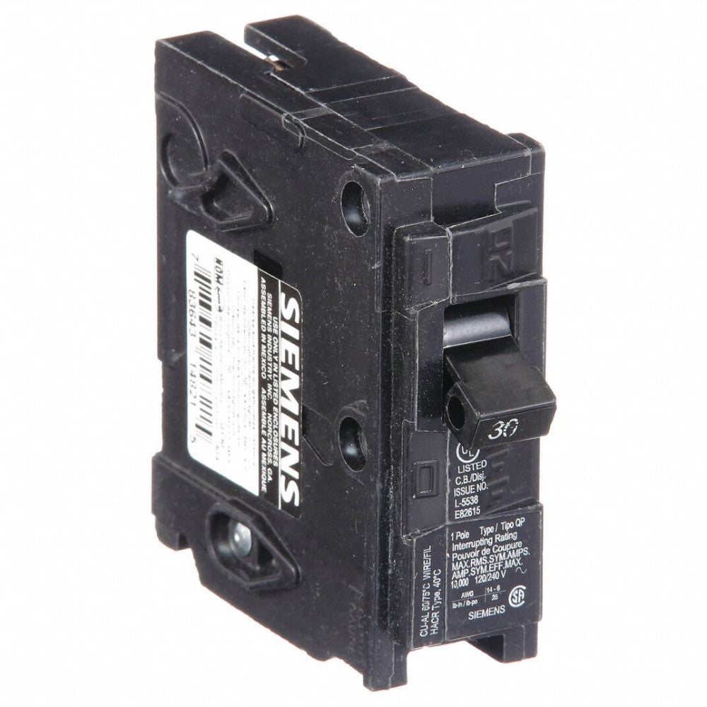 SIEMENS Q130 30A Circuit Breaker 1 Pole, 120/240V, 60Hz, Type QP (LOT of 2)