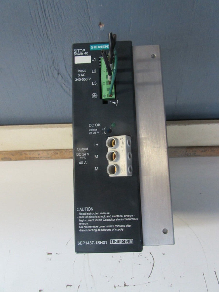 SIEMENS 6EP1437-1SH01 POWER SUPPLY , 3ph /340-550VAC=24VDC /40 A, MAKE OFFER!