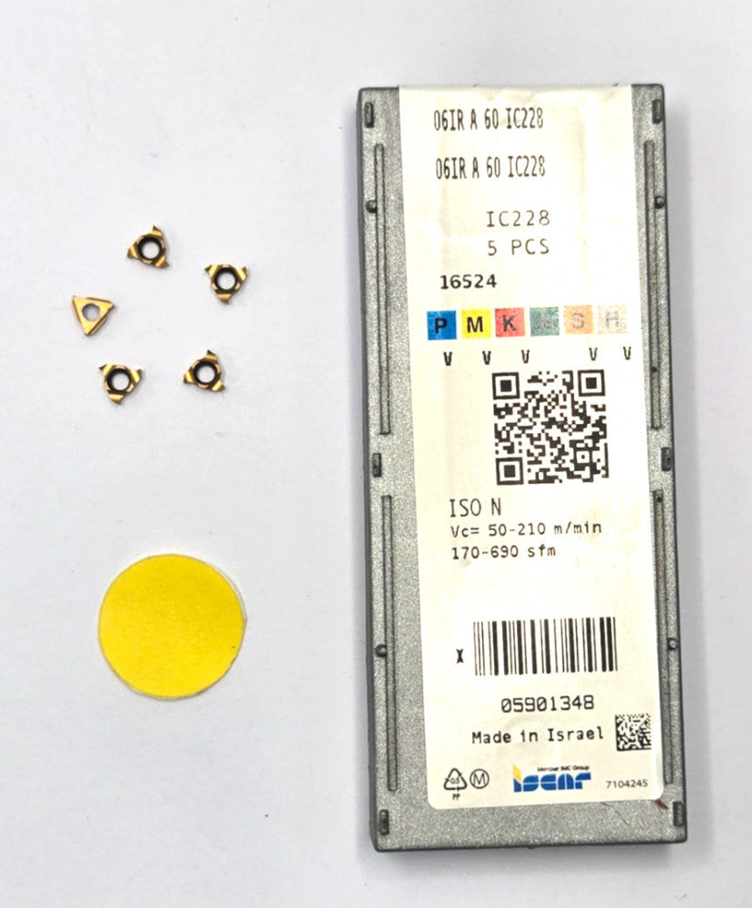 ISCAR*06IR A 60 IC228*LAYDOWN THREADING INSERT*****LOT OF 5