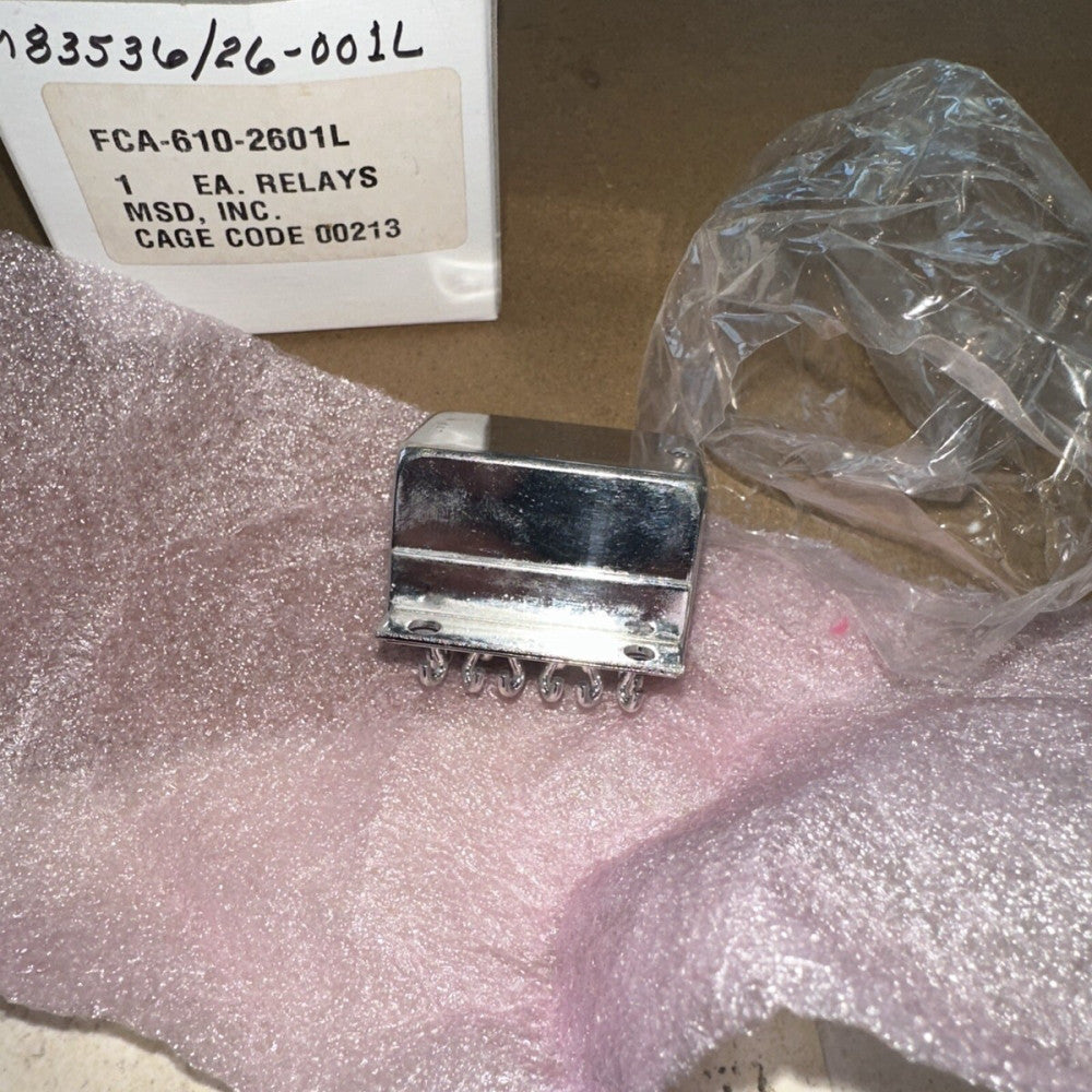 MSD Relay M83536/26-001L , 28vdc/180 Ohm,19a 6pdt,l, New