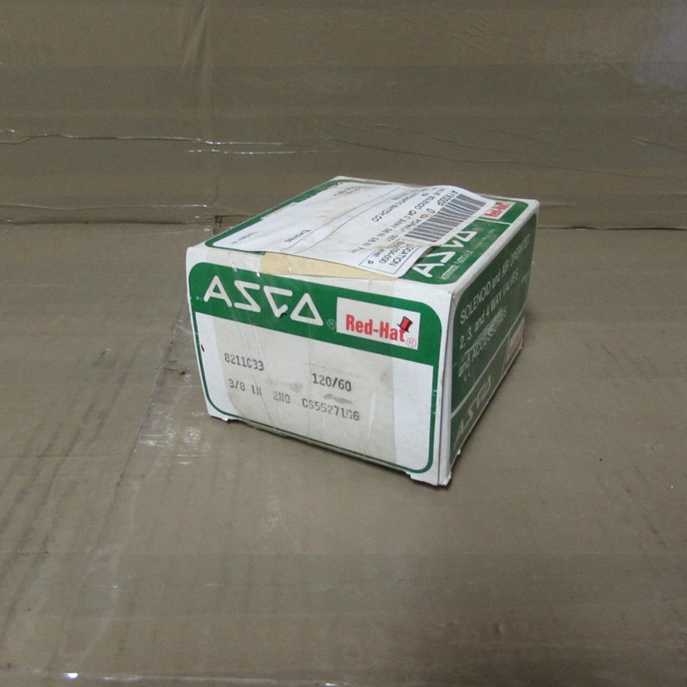 ASCO REDHAT, 8211C33, 3/8" NPT 2-WAY SOLENOID VALVE, FACTORY SEALED! MAKE OFFER!
