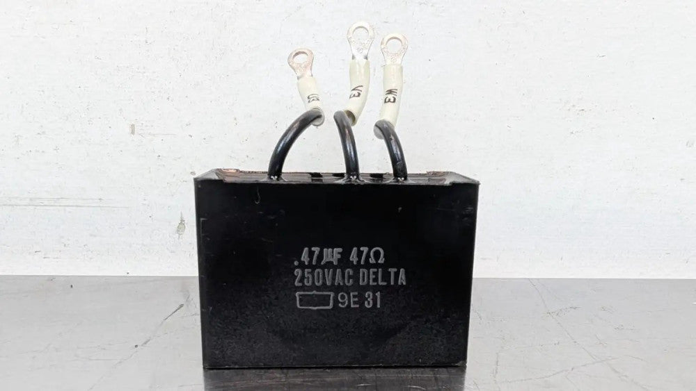 9E 31 Capacitor .47 µf 47Ω .47uf 250VAC DELTA 3-Wire