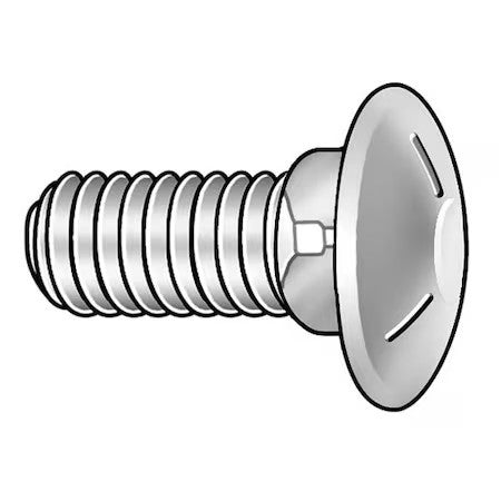 Zoro Select U08307.025.0100 Carriage Bolt, Square Neck, 1/4"-20, 1 In L, Steel,