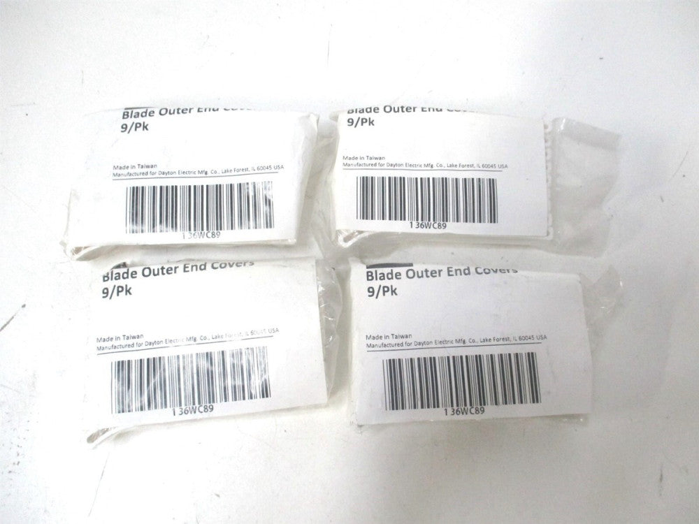 (36WC89) 5/8" x 3-15/32" OAL Blade Screw Covers For Use With 36WC93 - Lot of 4