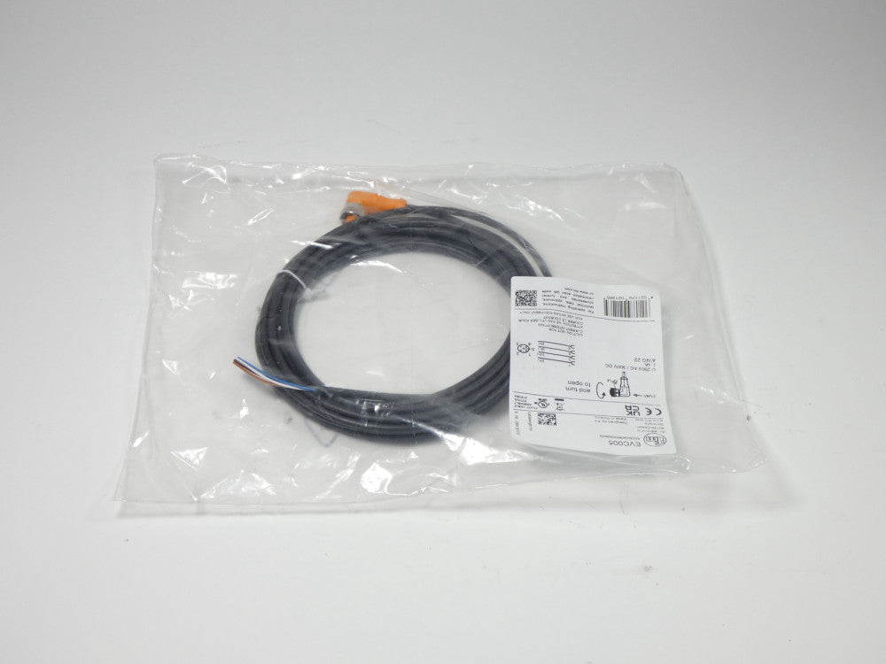 Ifm EVC005 Female Cordset Cable 250VAC 300VDC 4A 22AWG 5M ADOAH040MSS0005H04 ...