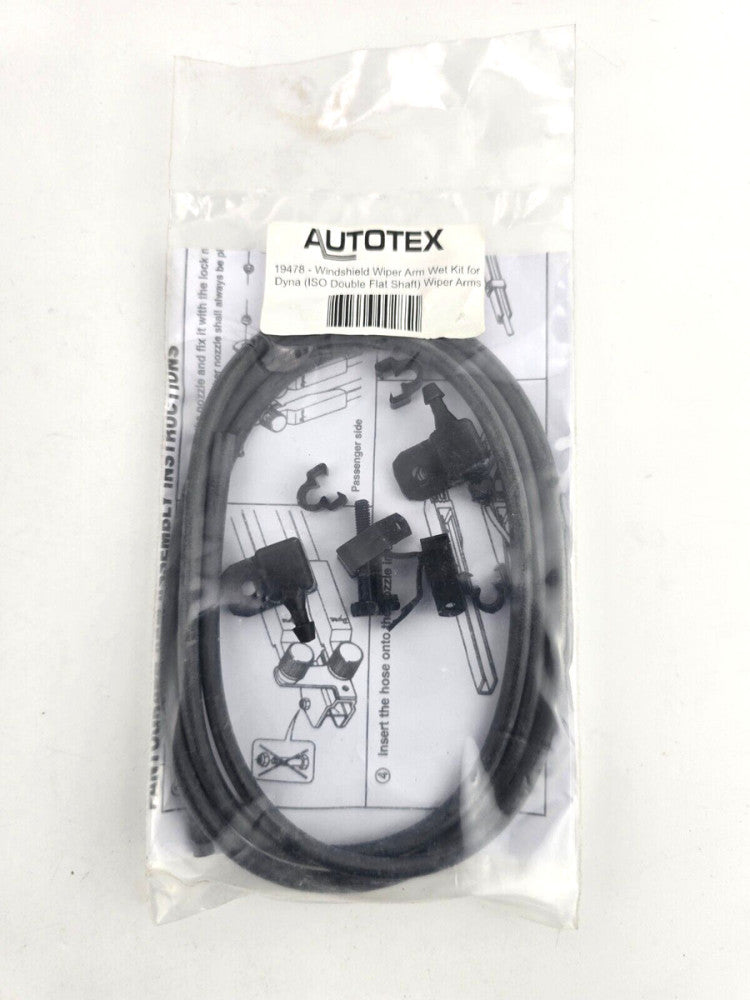Autotex 19478 Wet Kit, Wiper Arm Replacement Dyna Double Flat Shaft Arms