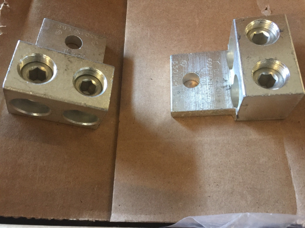 "NEW" DCC C-359 DU-600-S 600MCM-#2 2 Wire (2)1/2" Hole  Aluminum Mechanical Lug