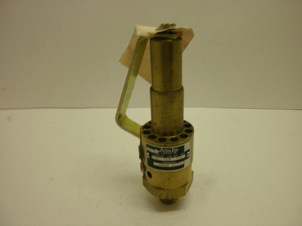 JAYCO 149 RELIEF VALVE 1/2" MNPT 188 SCFM SET 115 S/N 134859 NEW NO BOX