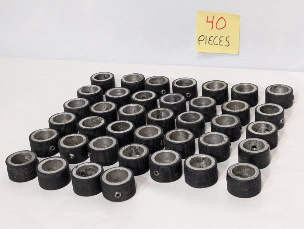 Lot of 40 Unbranded Rubber Drive Rollers with Set Screws, 1" Width, 1.7" OD