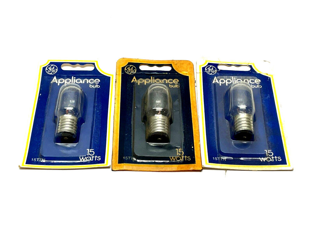General Electric 15T7N Appliance Lightbulb 15W 115-125V LOT OF 3