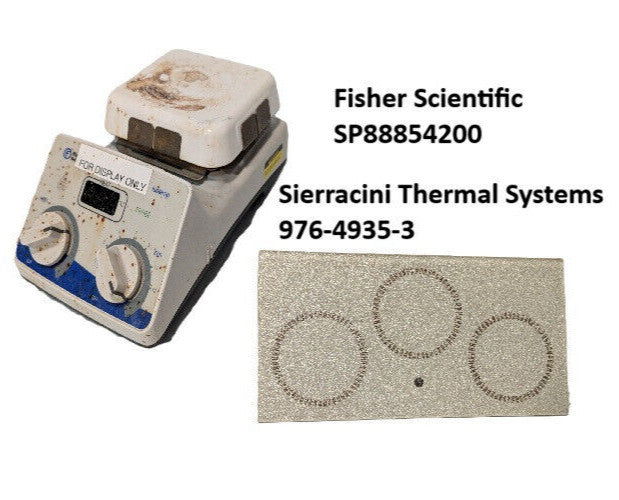 Lot of 2 Lab Hot Plates: Fisher Scientific SP88854200, Sierracini 976-4935-3
