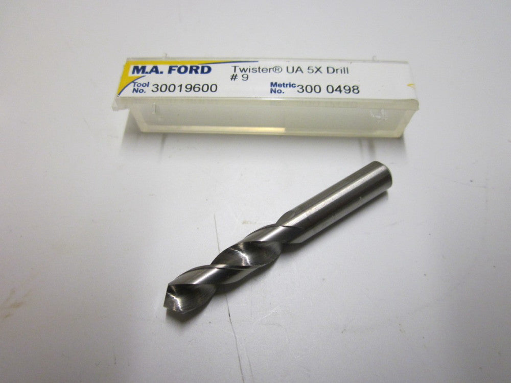NEW M. A. Ford 30019600 Twister UA 5X Carbide Drill #9 Wire Size 30537