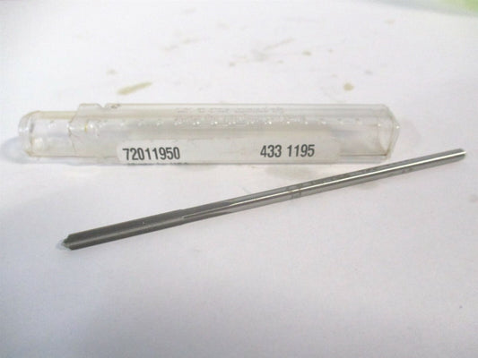 (433-0.1195) 0.1195" x 7/8" x 3-1/2" Straight Shank HSS 4-Flute Chucking Reamer 