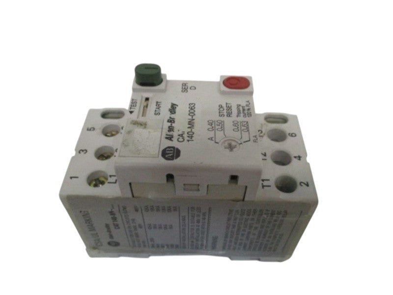 ALLEN BRADLEY 140-MN-0063 SER. D CIRCUIT BREAKER (AS PICTURED)  UNMP