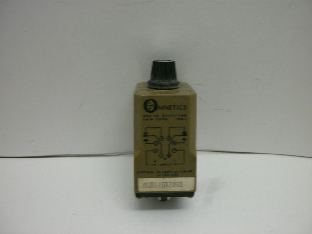 OMNETICS MDR115A2X60 TIME DELAY RELAY 10 AMPS OR 1/6 HP AT 120 VAC 8 -PIN SECOND