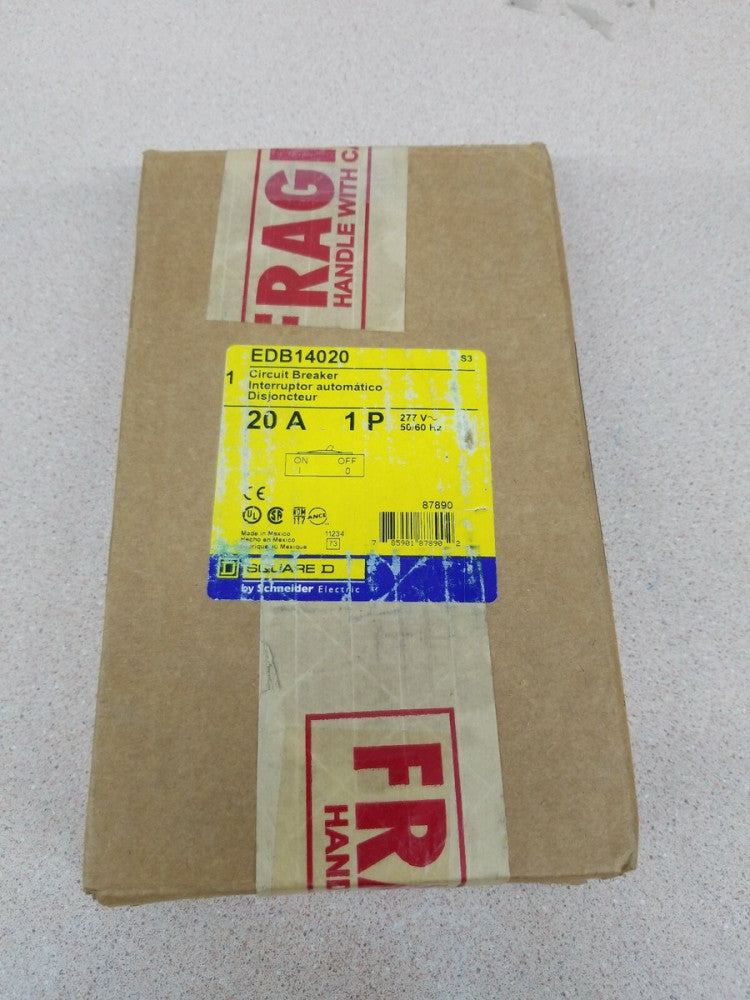 SQUARE D Circuit Breaker EDB14020 20A 277V 1P NEW