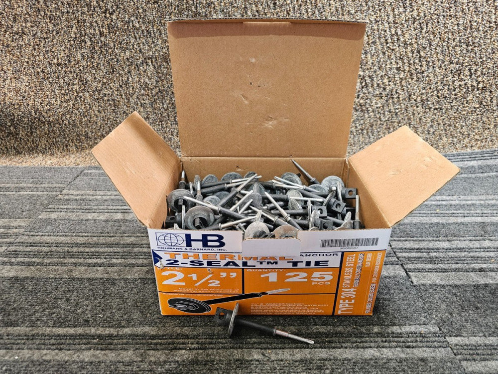 (QT Y 125) Hohmann & Barnard Thermal Anchor 2-seal Tie 2 1/2in Stainless Steel