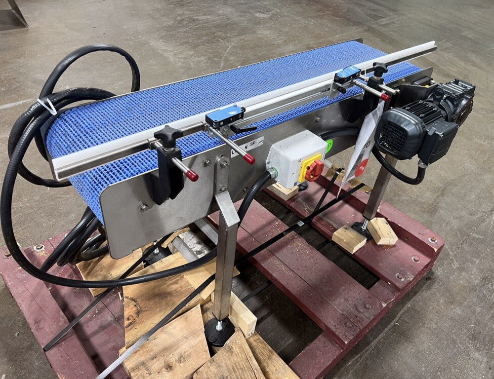 Stainless Steel Frame Conveyor with Intralox Plastic Belting 12"W x 48"L