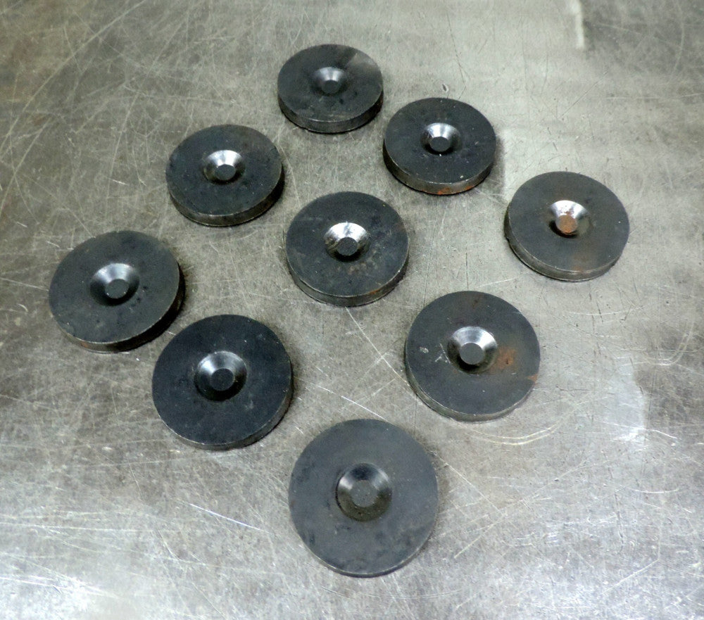 Heavy Duty Steel Machine Feet 2-5/8" Diameter Lot of Nine (9)