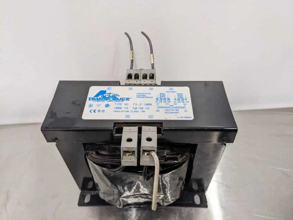 Acme FS-2-1000 Transformer 1000 VA 1000 VA 240 480 Primary 110 120 secondary