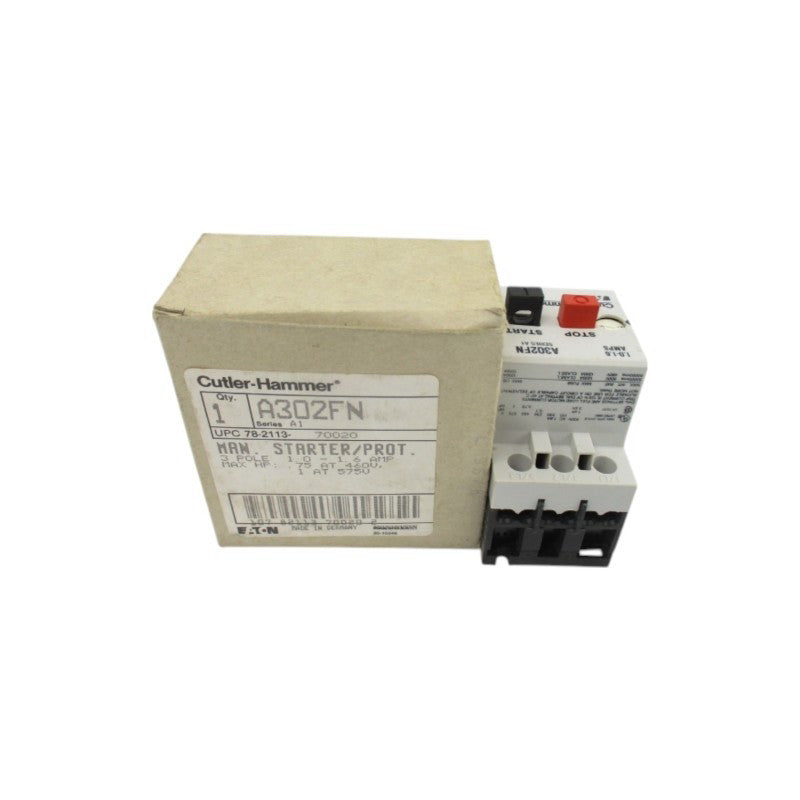 CUTLER HAMMER A302FN SER. A1 600VAC  1.0-1.6A NSMP