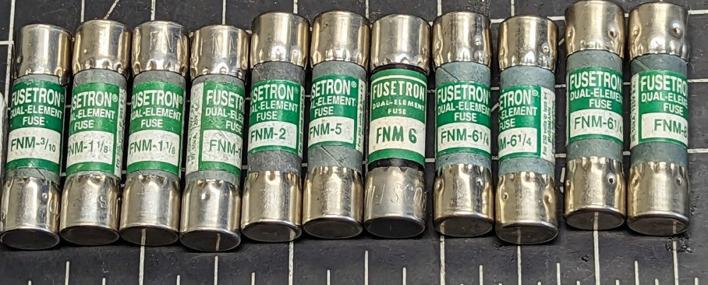 (11) Assorted Bussmann FNM Time-delay Supplemental Fuse Fusetron NEW [OF37]