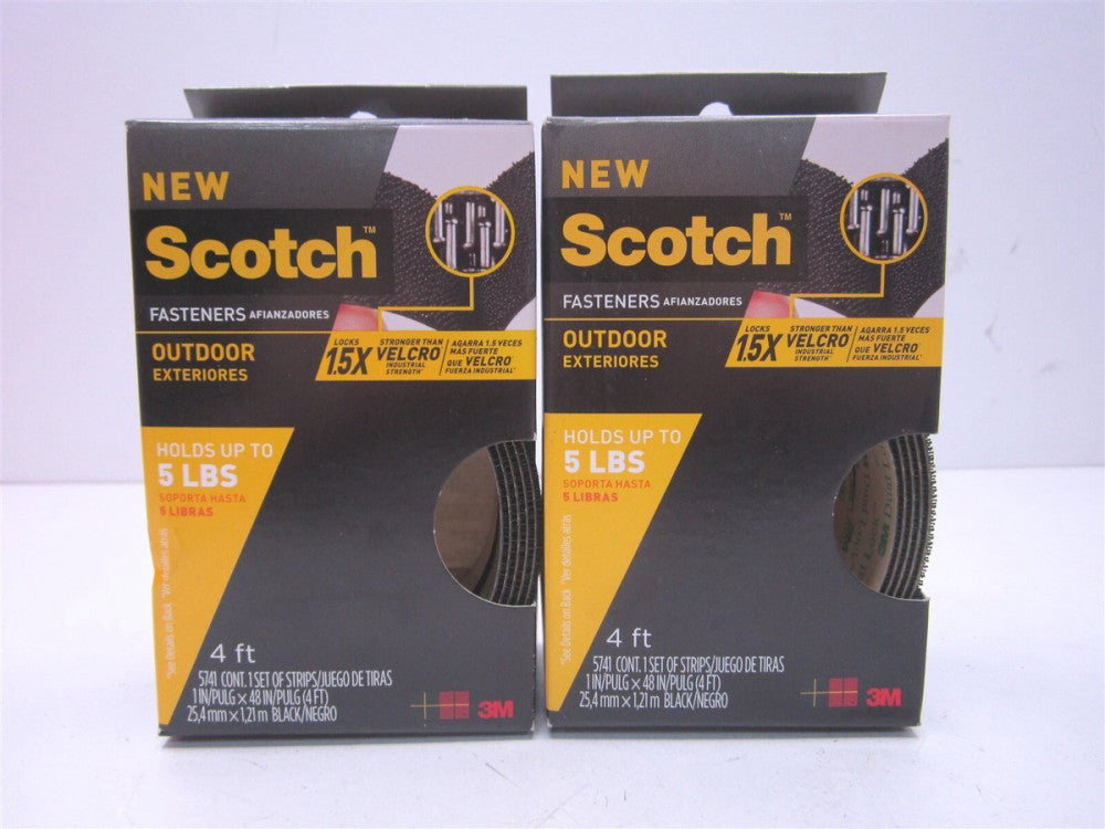 Scotch (RF5741) 1 in x 4 ft Black Outdoor Fasteners - Lot of 2 