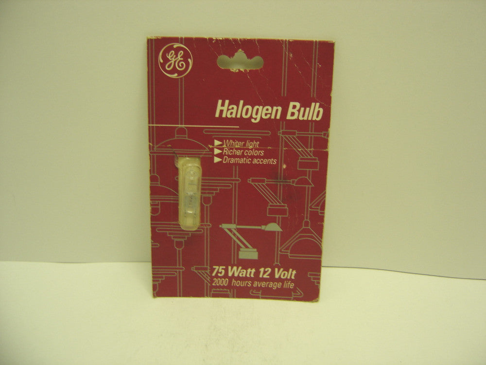 GENERAL ELECTRIC Q75T4/CL/CD #19377 HALOGEN BULB 75 WATTS 12 VOLT AVG.2000 NIB