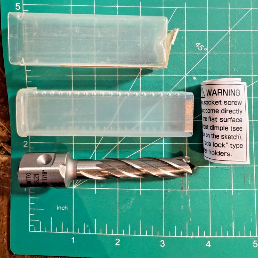 Nitto Kohki Hi-broach 7/16" 2"L HSS Annular Cutter 8.21