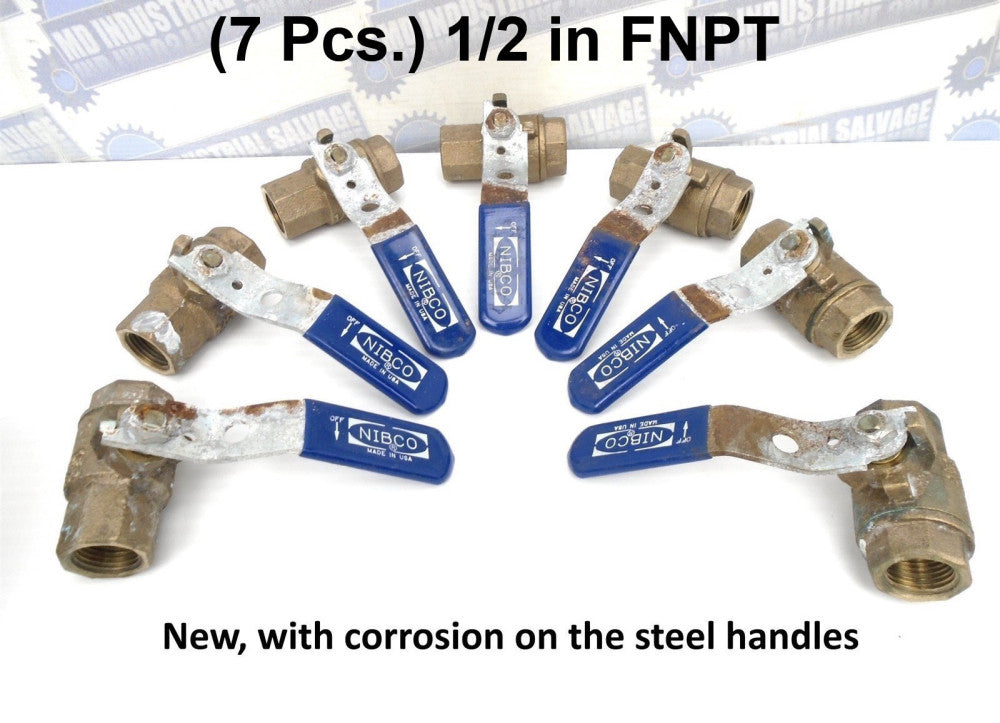 (7 Pcs) NIBCO - NL95006 - T-585-70 - 1/2" Pipe FNPT FULL PORT BALL VALVE - (NEW)