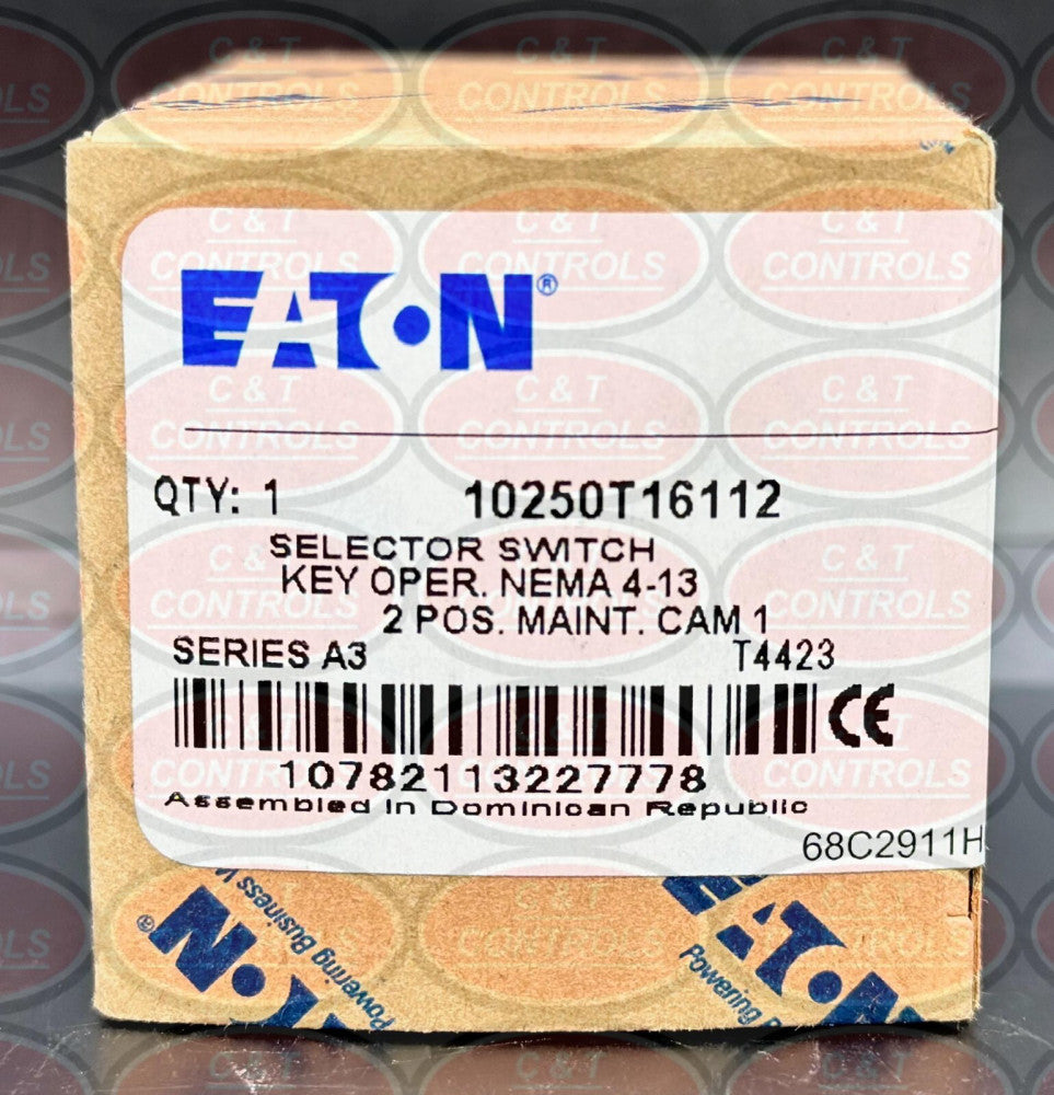Eaton 10250T16112 2-Position Key Oper. Selector Switch New In Box USA Stock