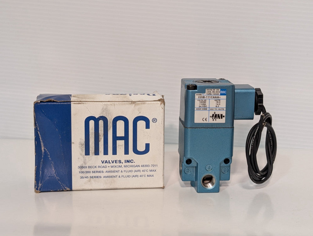 MAC Valves 225B-111-CAAA Solenoid Valve in Original Packaging, As Shown
