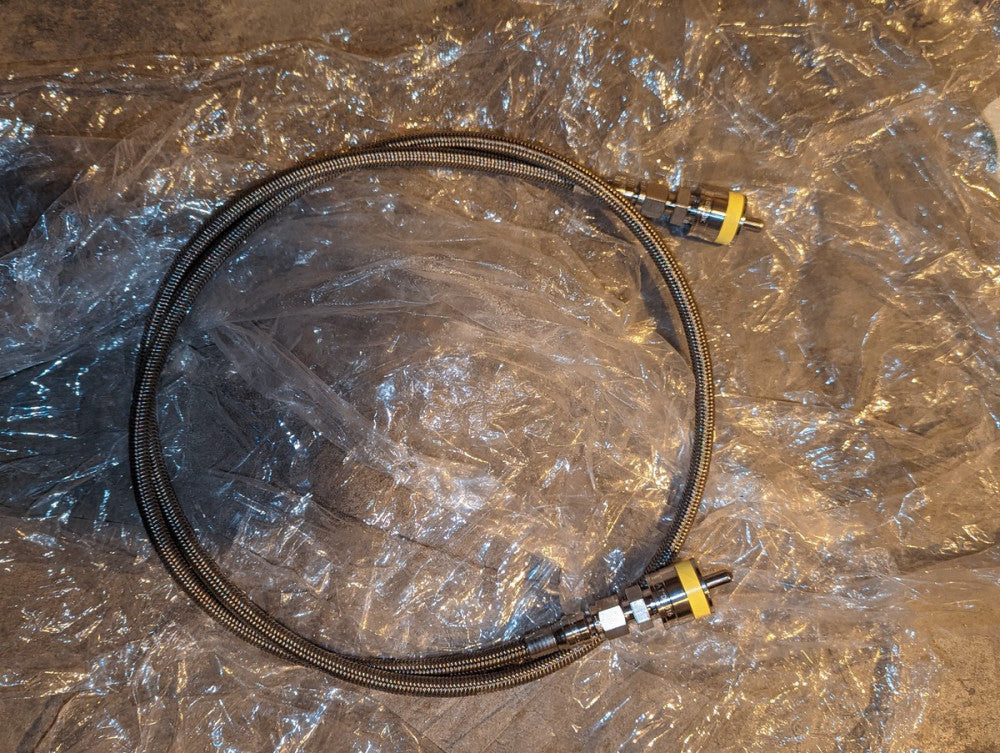 ~4' Swagelok Braided Tube w QC4-Key4 Quick Connect Ends
