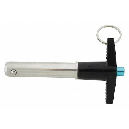 Zoro Select Lbt-Ss3109 Ball Lock Pin,T-Handle,1/4" Pin Dia.