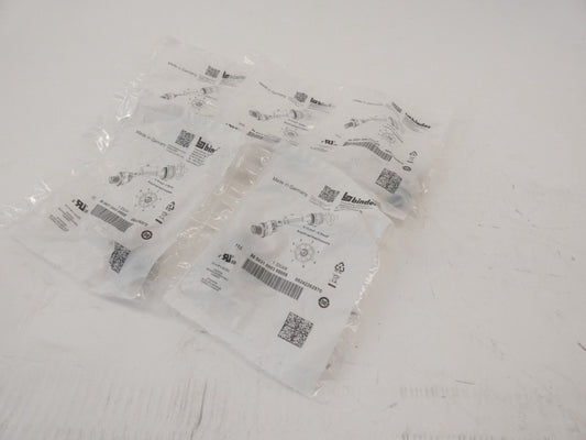 *Lot of 5* Binder 0860431 0003 00008 Panel Mount Connector 60VAC/DC 2A - NEW ...