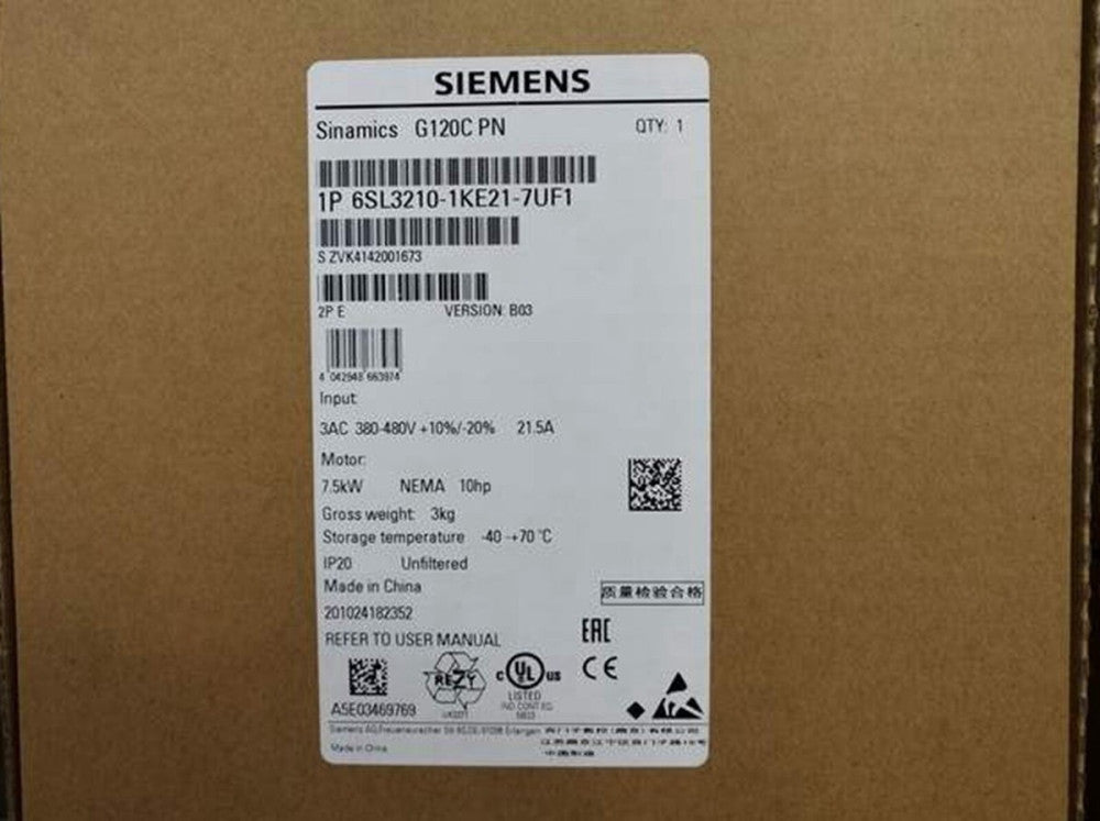 NEW Siemens 6SL3210-1KE21-7UF1 6SL3 210-1KE21-7UF1