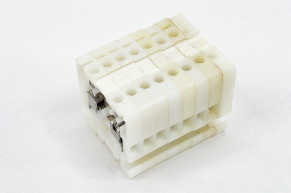Lot of 8 Allen-Bradley AB 1492-H1 Terminal Block End Sections White