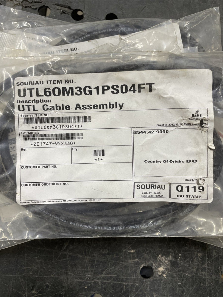 1) New! Souriau Circular Connector Cable Clamp UTL60MS3G1PS04FT