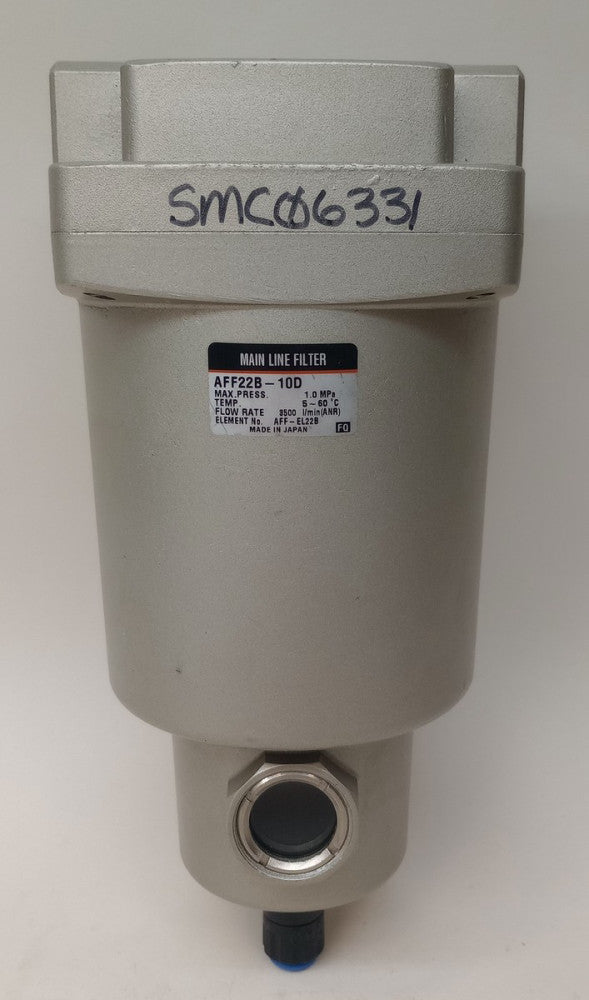 SMC AFF22B-10D Main Line Filter 1" Ports AFF-EL22B